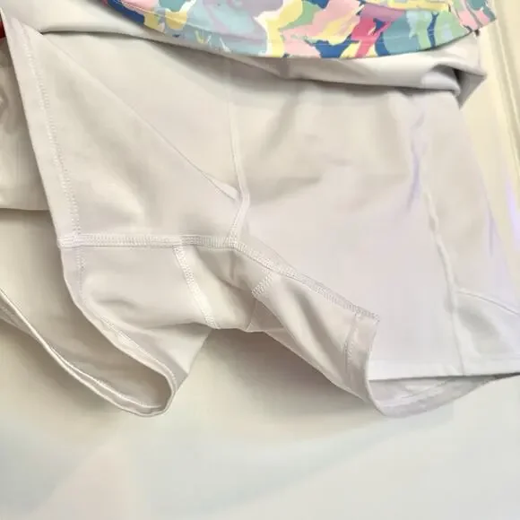 Boston Proper Skirt Skort Womens Sz 6 Pink Floral Lined Mini Retro Tennis Resort - Picture 8 of 16